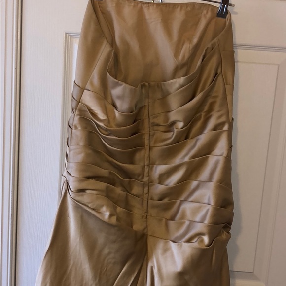 Gold strapless special occasion dress - Picture 5 of 6
